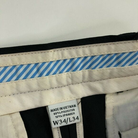 FJ FootJoy 34 x 34 (Actual 35W 32L) Black Mens Athletic Active Golf Pants - Picture 9 of 10